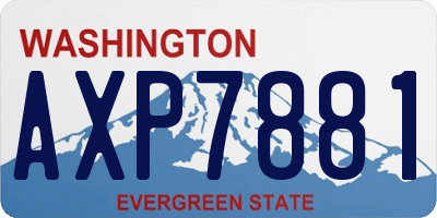 WA license plate AXP7881