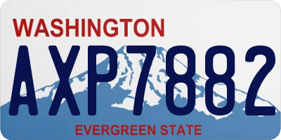 WA license plate AXP7882