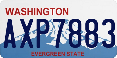 WA license plate AXP7883