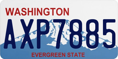 WA license plate AXP7885