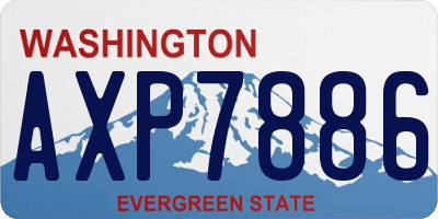 WA license plate AXP7886
