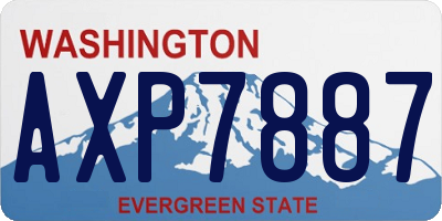 WA license plate AXP7887
