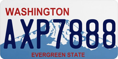 WA license plate AXP7888