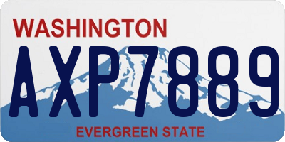 WA license plate AXP7889