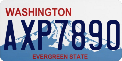 WA license plate AXP7890