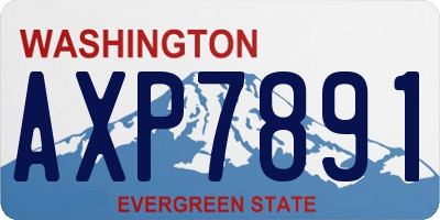 WA license plate AXP7891