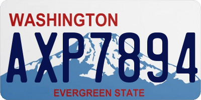 WA license plate AXP7894