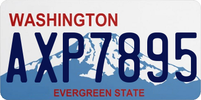 WA license plate AXP7895