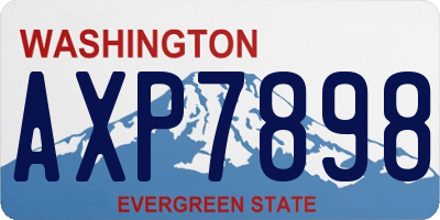 WA license plate AXP7898