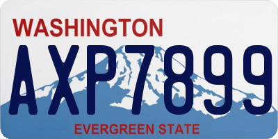 WA license plate AXP7899