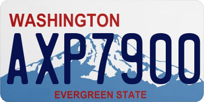 WA license plate AXP7900