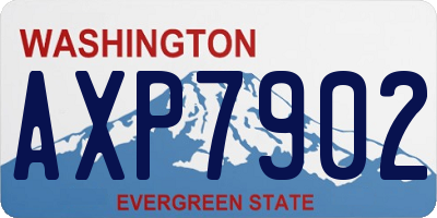 WA license plate AXP7902