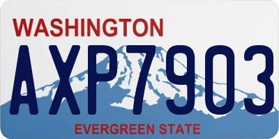 WA license plate AXP7903