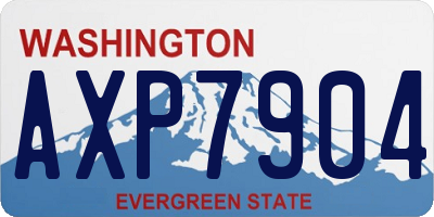 WA license plate AXP7904