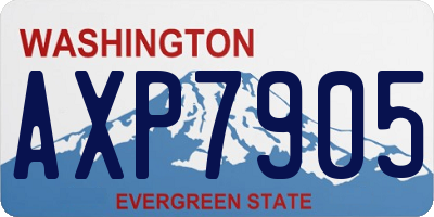 WA license plate AXP7905