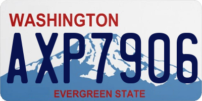 WA license plate AXP7906