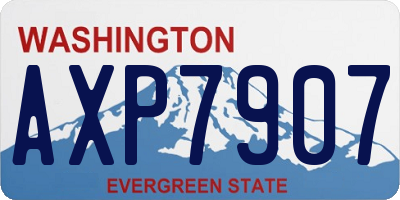 WA license plate AXP7907