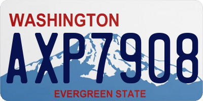 WA license plate AXP7908
