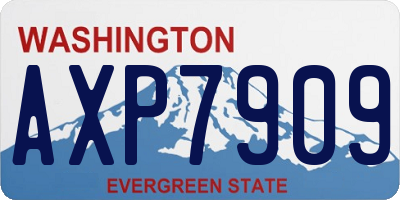 WA license plate AXP7909