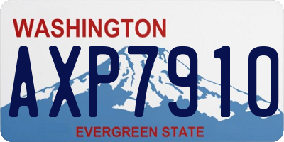 WA license plate AXP7910
