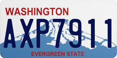 WA license plate AXP7911