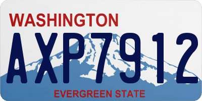 WA license plate AXP7912