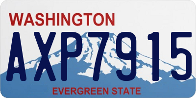 WA license plate AXP7915