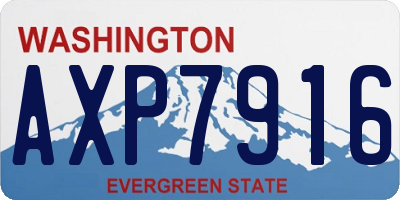 WA license plate AXP7916