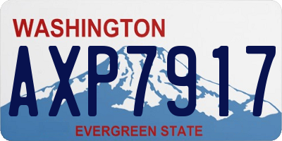 WA license plate AXP7917