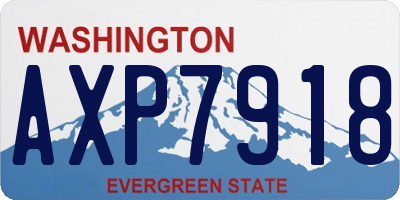WA license plate AXP7918