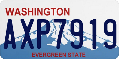 WA license plate AXP7919