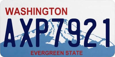 WA license plate AXP7921