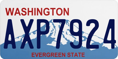 WA license plate AXP7924