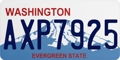WA license plate AXP7925