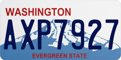 WA license plate AXP7927