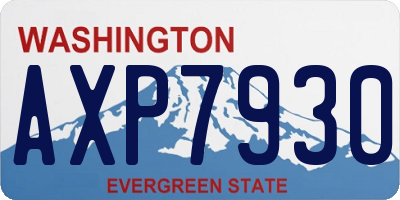 WA license plate AXP7930