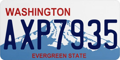 WA license plate AXP7935