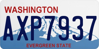 WA license plate AXP7937