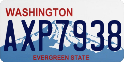 WA license plate AXP7938