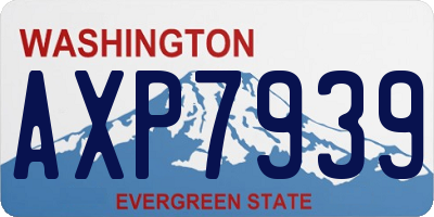 WA license plate AXP7939