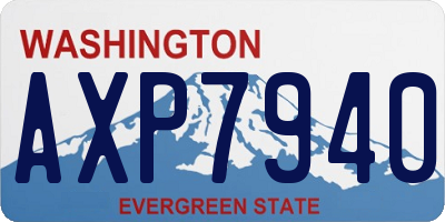 WA license plate AXP7940