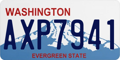WA license plate AXP7941