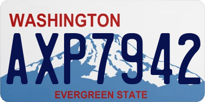 WA license plate AXP7942