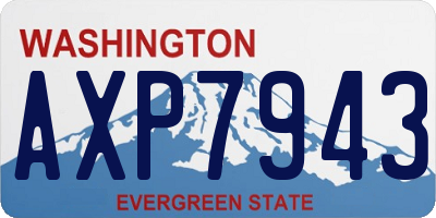 WA license plate AXP7943
