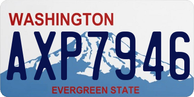 WA license plate AXP7946