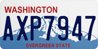 WA license plate AXP7947