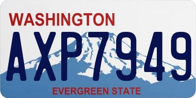 WA license plate AXP7949