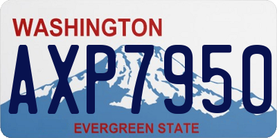 WA license plate AXP7950