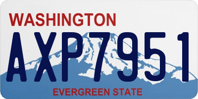 WA license plate AXP7951