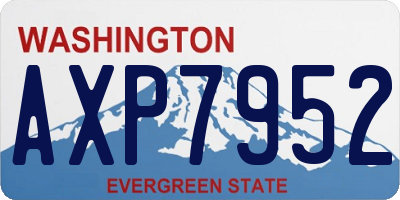 WA license plate AXP7952